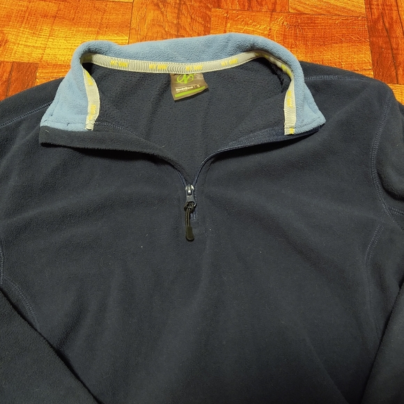 NordicTrack Quarter Zip Navy Blue Long Sleeve Pullover Jacket Women's Small - Picture 2 of 3